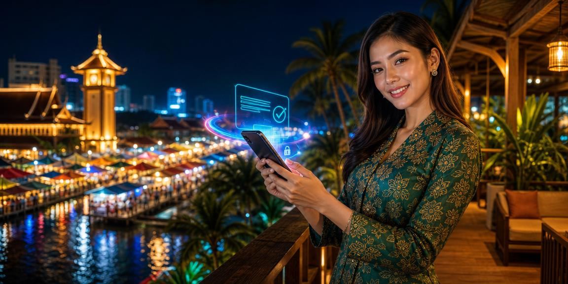 Pengguna Malaysia menggunakan aplikasi lucky4d di telefon pintar
